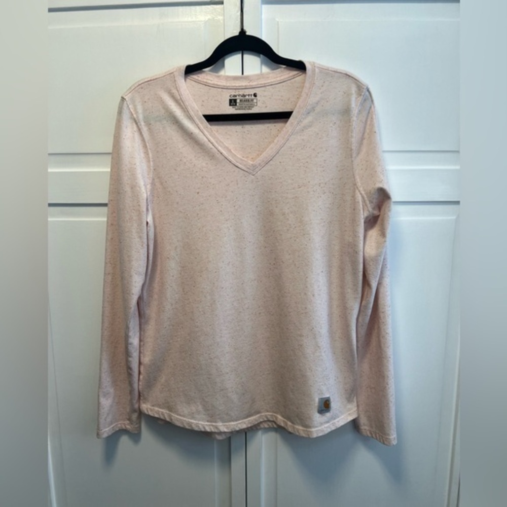 Carhartt Women’s Relaxed Fit Midweight V-Neck Shirt Size Women’s Large (12-14)